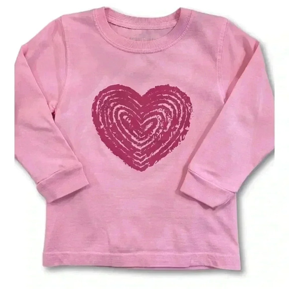 Mustard & Ketchup Kids Light Pink Heart T-Shirt Xxs 2T - Picture 1 of 9